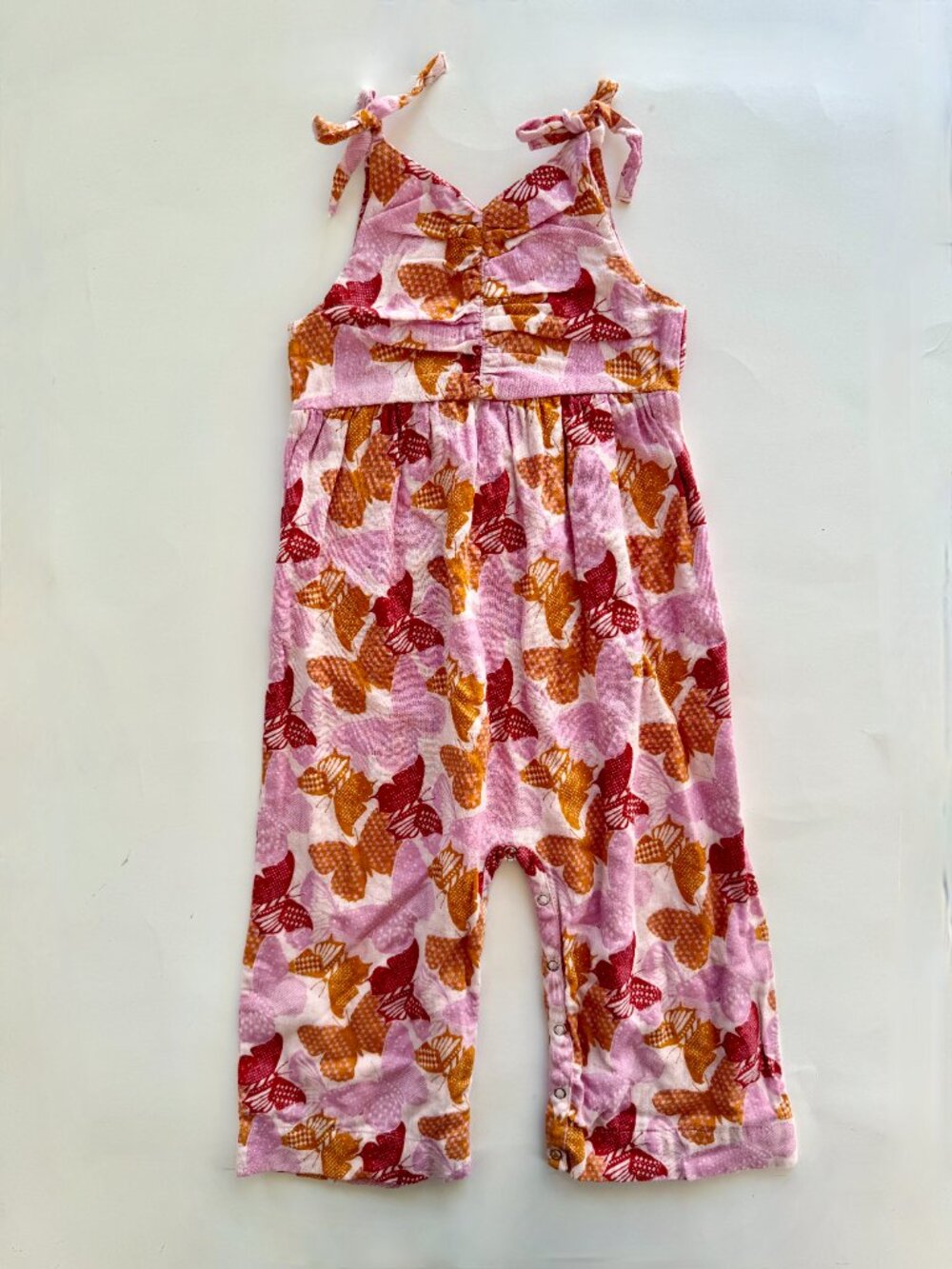 Kate Quinn 18-24M Girls Wide Leg Jumpsuit Butterfly Print Organic Cotton